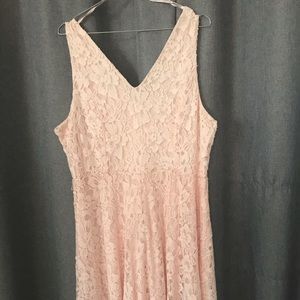 Lane Bryant Pink Lace Dress